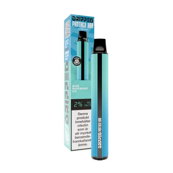 blue raspberry ice dripped panther bar 20mg disposable vape white