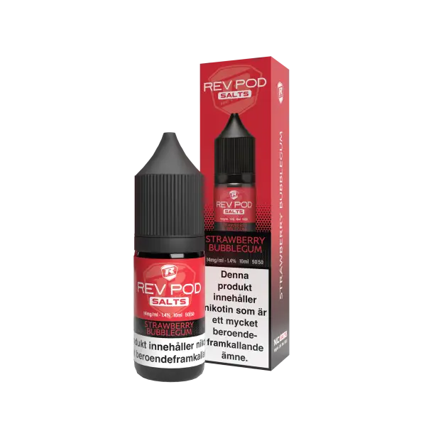 0REV POD SALTS 10ml STRAWBERRY BUBBLEGUM bottle single